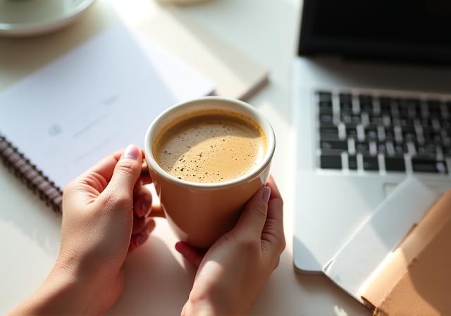 Persona in meditazione professionale o focus profondo in un ufficio luminoso